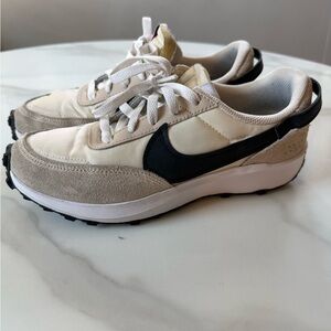 Nike wafle debut women’s Cream and Black Athletic Shoes